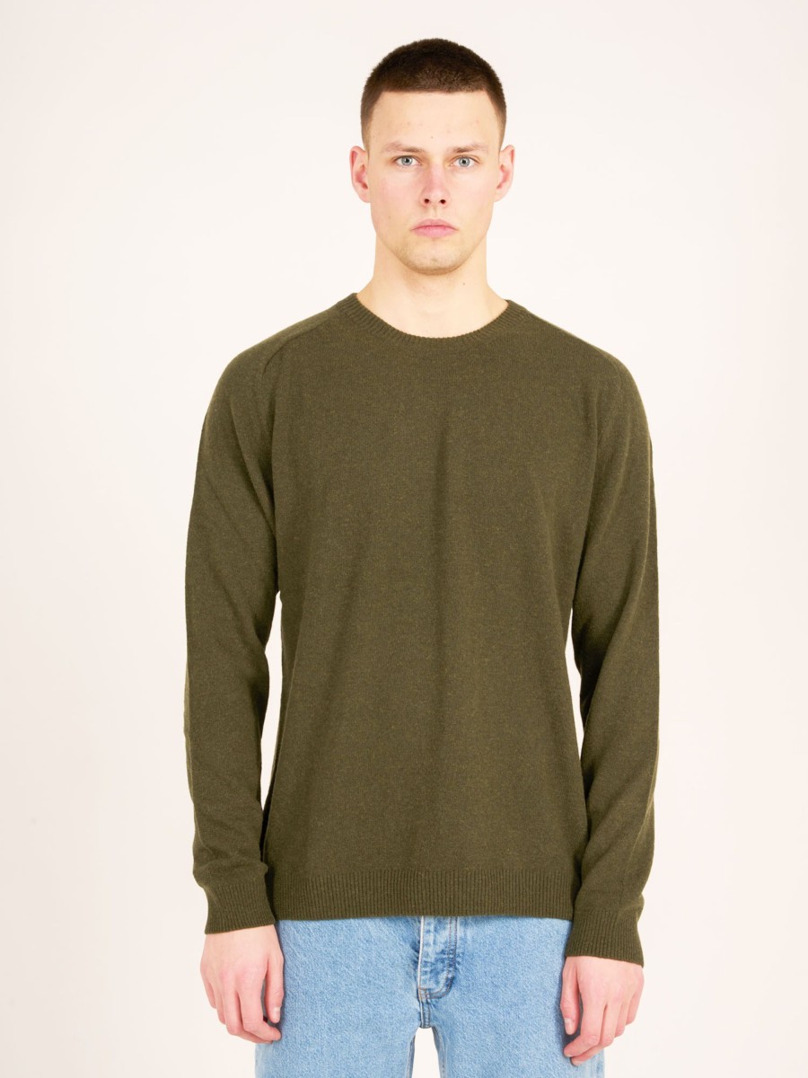 Herren Knowledge Cotton Apparel | Knowledge Cotton Apparel Basic O-Neck Knit Forrest Night | L