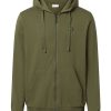 Herren Knowledge Cotton Apparel | Knowledge Cotton Apparel Zip Hood Kangaroo Badge Sweat Dark Olive | M