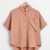 Damen NINE TO FIVE | Short Shirt #Aver Rose | L