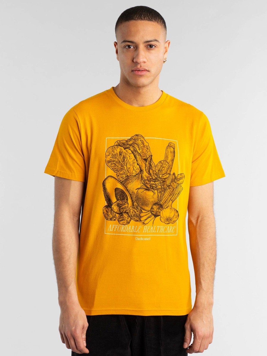 Herren DEDICATED | Dedicated T-Shirt Stockholm Affordable Healthcare Golden Yellow | M