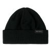 Herren Rotholz | Rotholz Short Fine Merino Beanie Black | Onesize