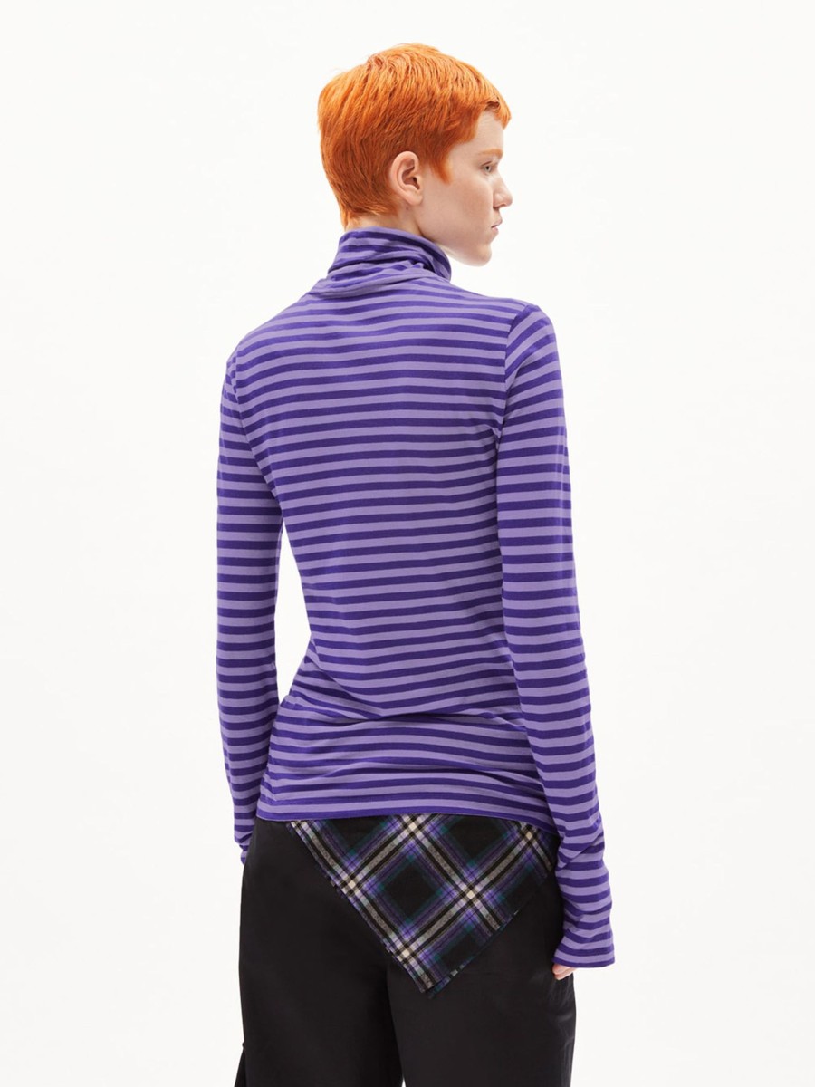 Damen ARMEDANGELS | Graziliaa Stripes Purple Stone - Indigo Lilac | Xs