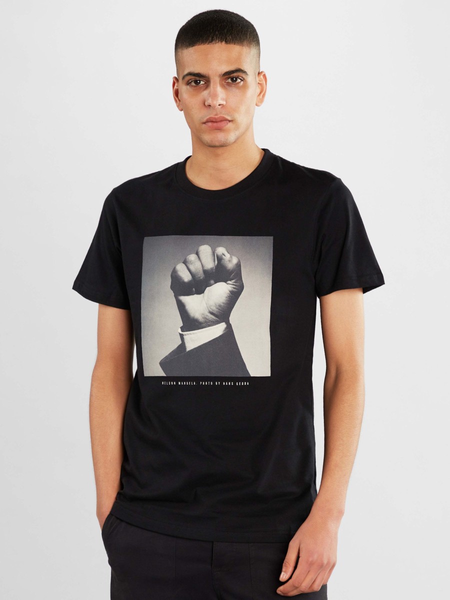 Herren DEDICATED | Dedicated T-Shirt Stockholm Mandela Fist Black | S