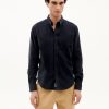 Herren Thinking MU | Thinking Mu Microcorduroy Ant Shirt Navy | S