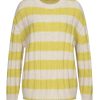 Damen LANIUS | Lanius Pullover Mit Blockstreifen Cream Mel Neon Yellow | 34