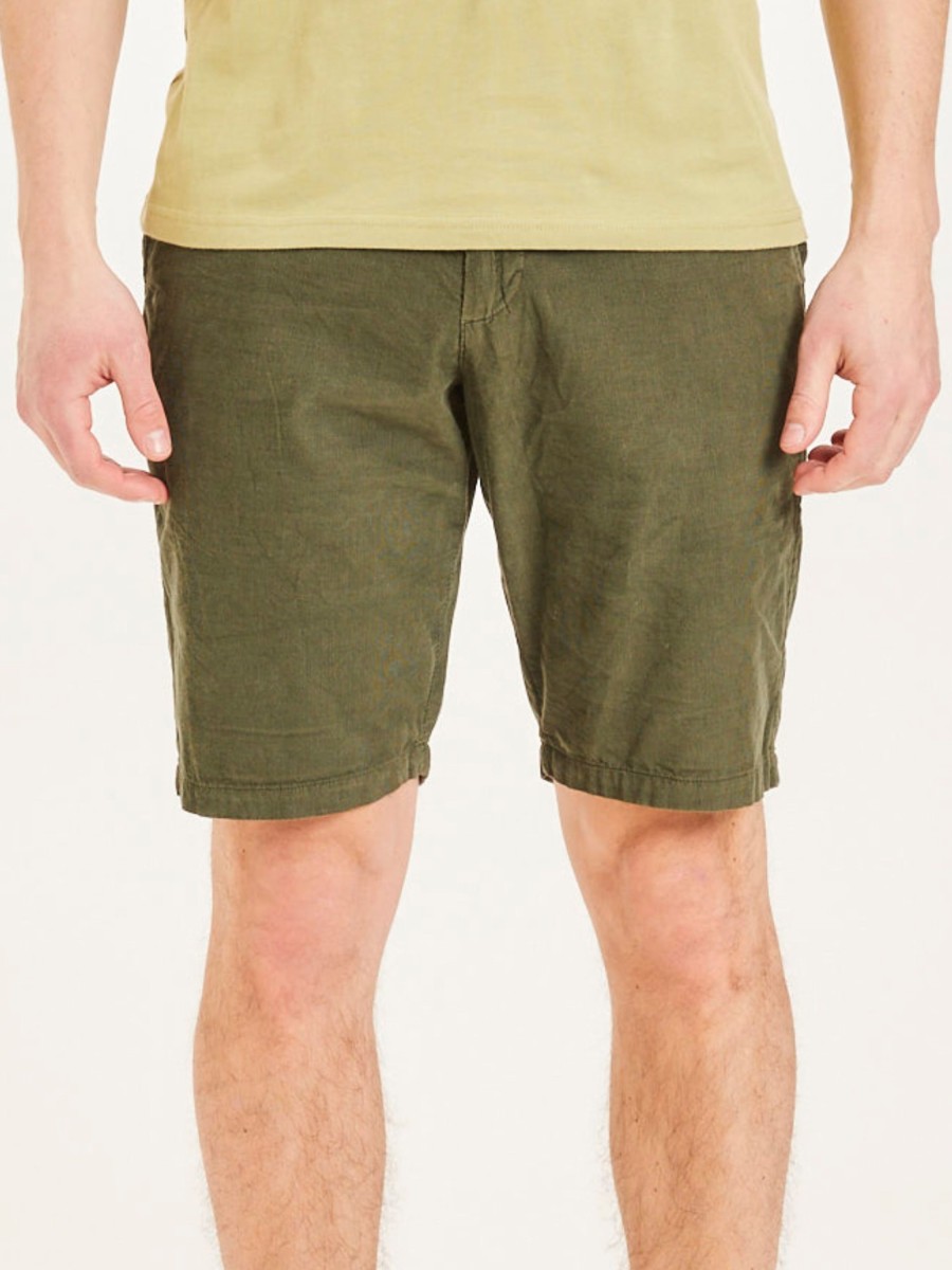 Herren Knowledge Cotton Apparel | Knowledge Cotton Apparel Chuck Baby Cord Shorts Forrest Night | 31