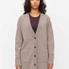 Damen Knowledge Cotton Apparel | Knowledge Cotton Apparel Wool Long Cardigan Kelp Melange | Xs