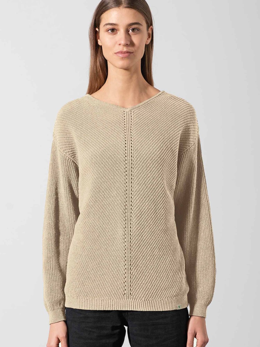 Damen HempAge | Hempage V-Neck Pullover Gobi | Xs