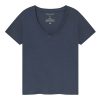 Damen Thinking MU | Thinking Mu Hemp Clavel T-Shirt Navy | Xs