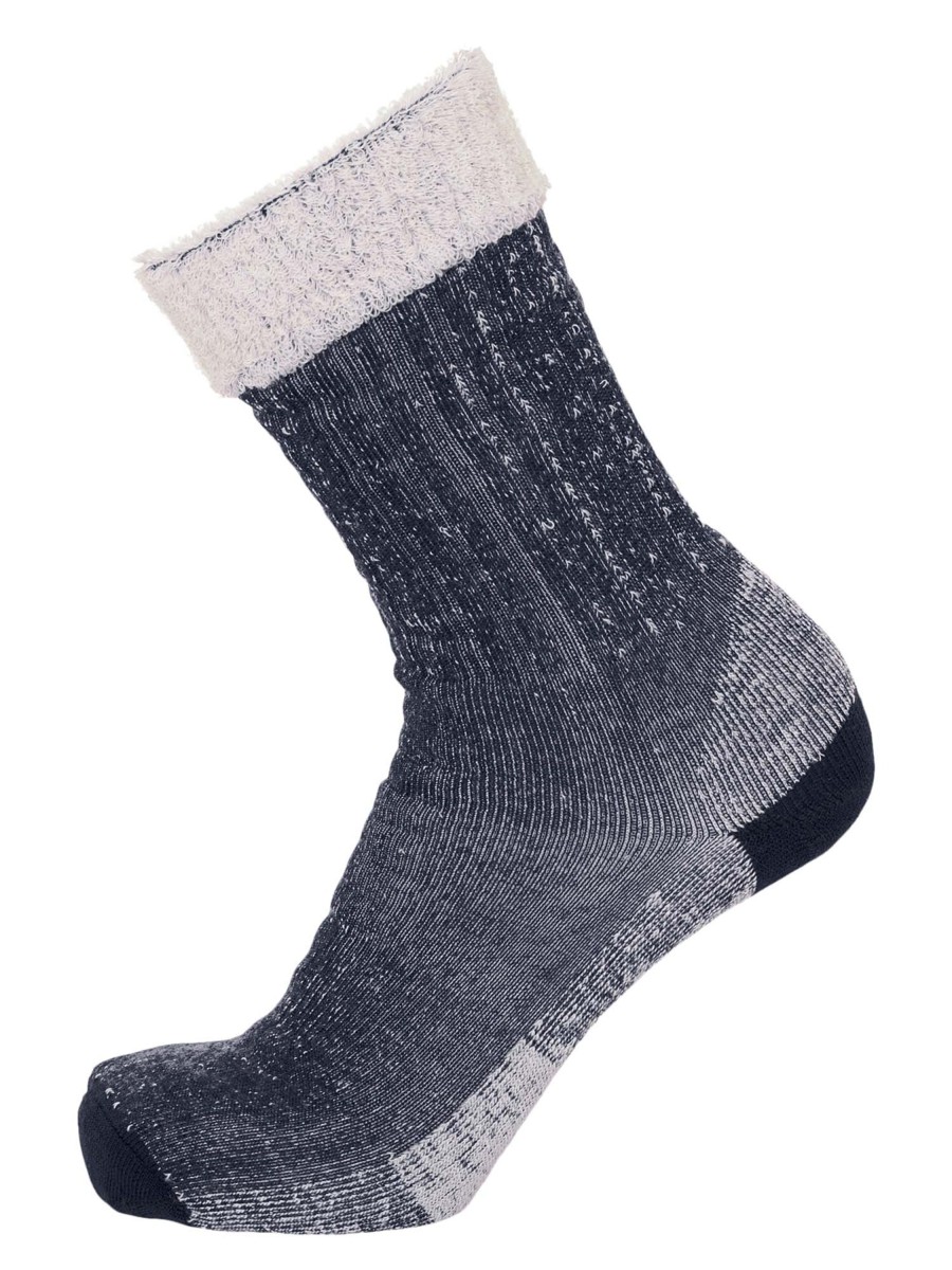 Damen Knowledge Cotton Apparel | Knowledge Cotton Apparel 1 Pack Low Terry Wool Sock Total Eclipse | 38-42