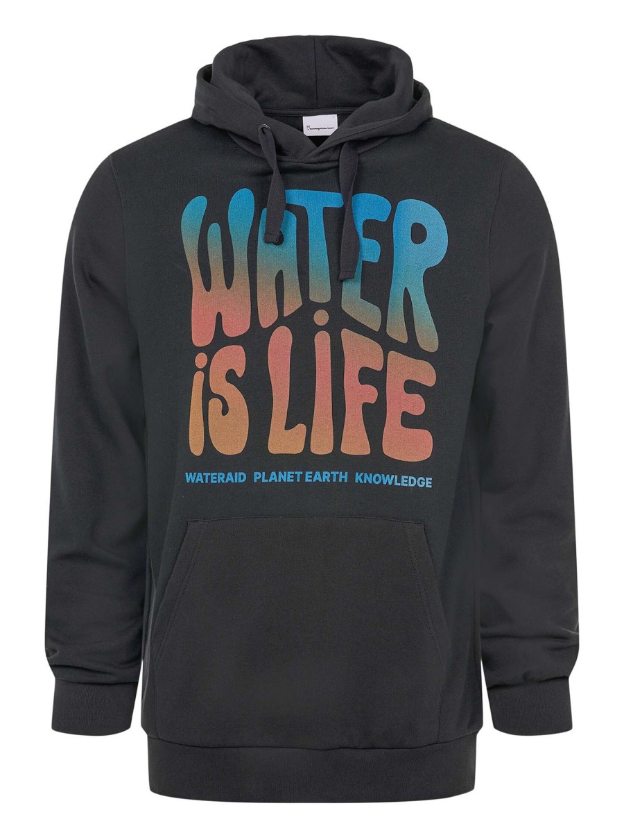 Damen Knowledge Cotton Apparel | Knowledge Cotton Apparel Wateraid Hoodie Black Jet | S