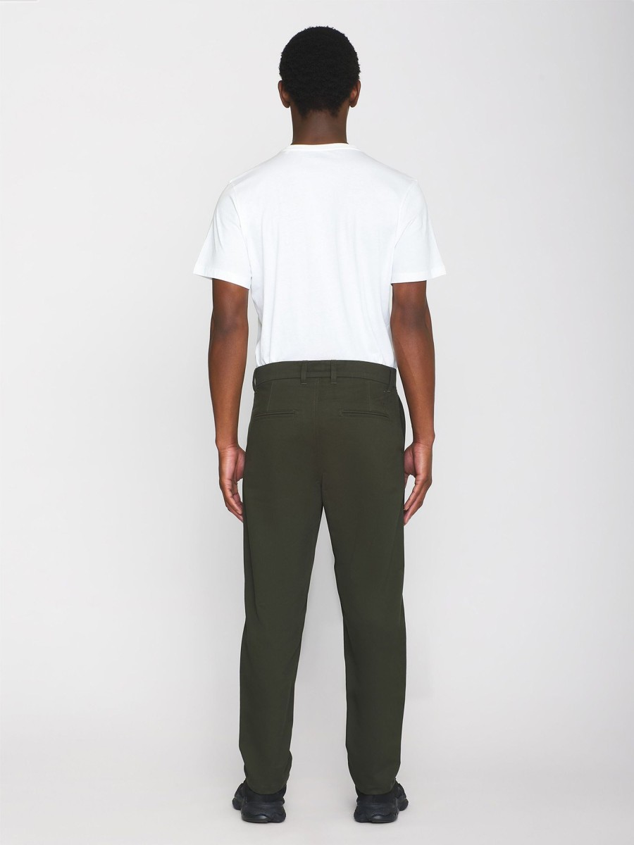 Herren Knowledge Cotton Apparel | Knowledge Cotton Apparel Chuck Regular Chino Twill Pants Forrest Night | 31/32