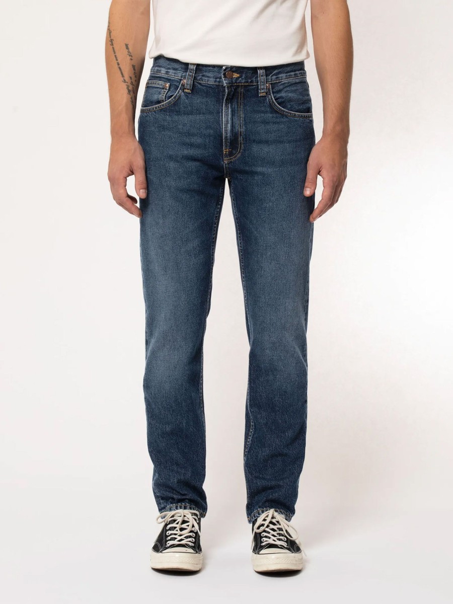 Herren Nudie Jeans | Gritty Jackson Blue Slate | 34/32