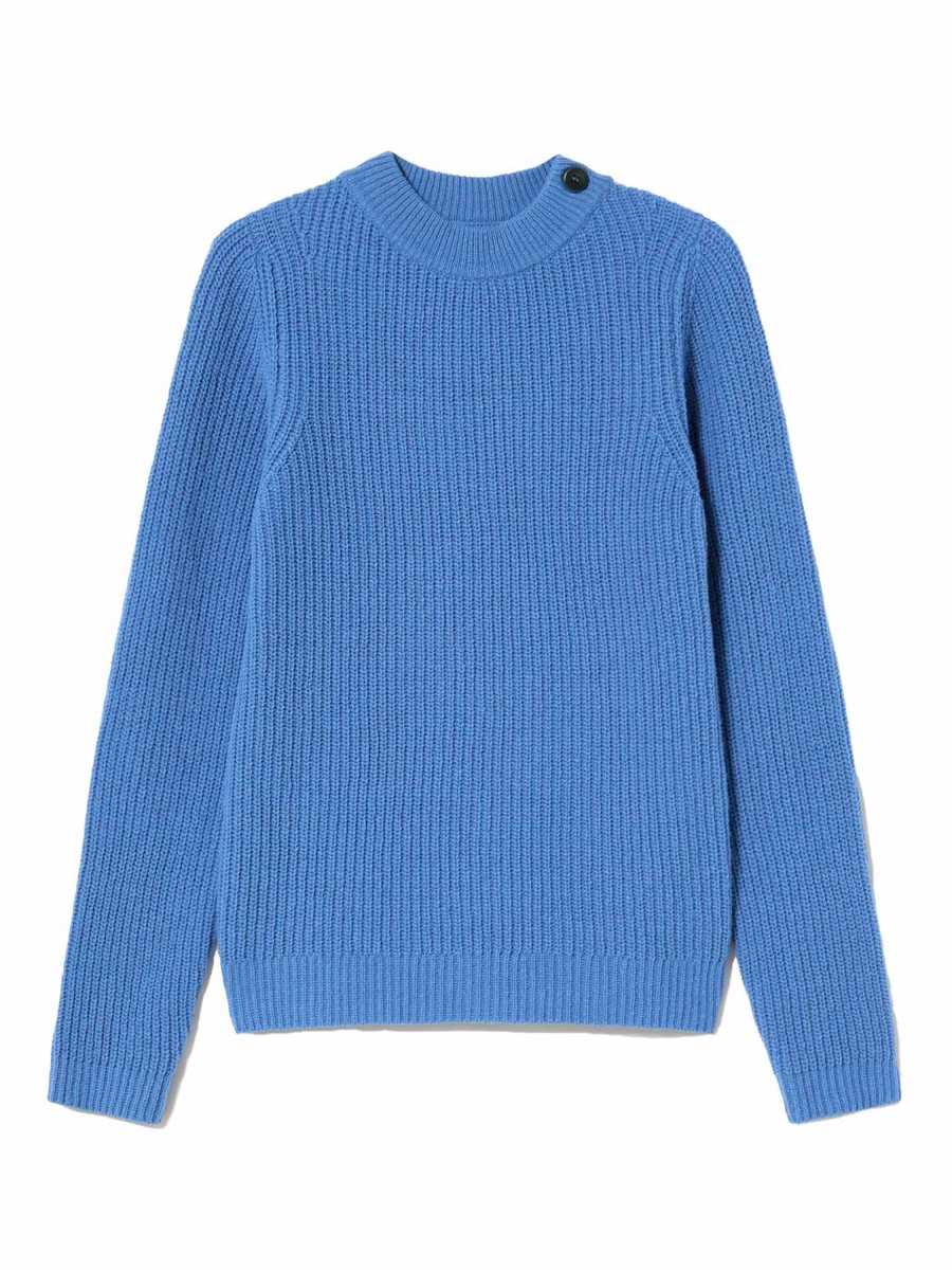 Damen Thinking MU | Thinking Mu Hera Knitted Sweater Blue | Xs