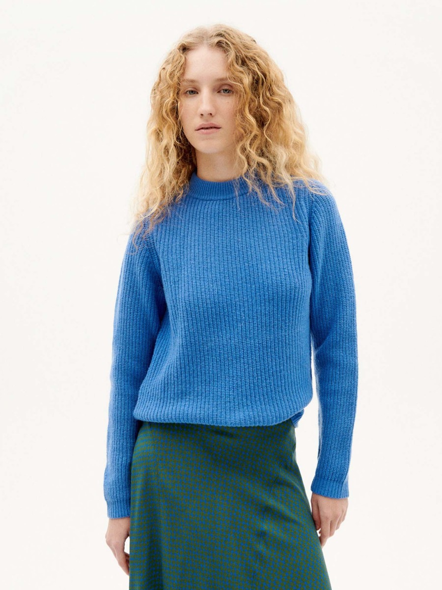 Damen Thinking MU | Thinking Mu Hera Knitted Sweater Blue | Xs