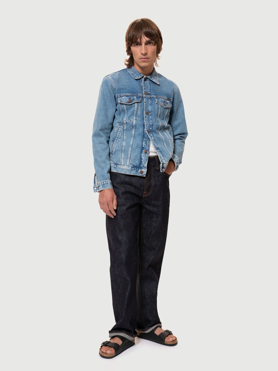 Herren Nudie Jeans | Nudie Jeans Robby Vintage Blue | S