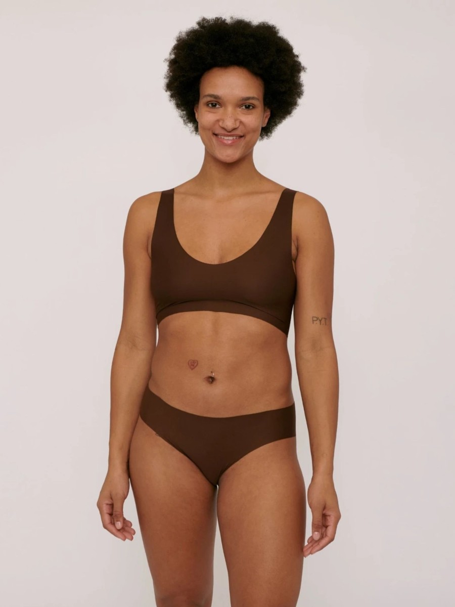 Damen Organic Basics | Organics Basics Invisible Cheeky Briefs 2-Pack Walnut | Xs