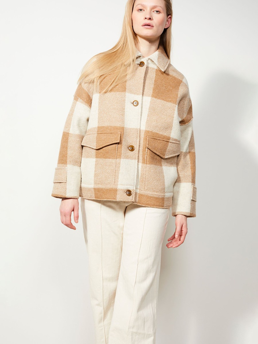 Damen LangerChen | Jacket Chelan Check Brass | S