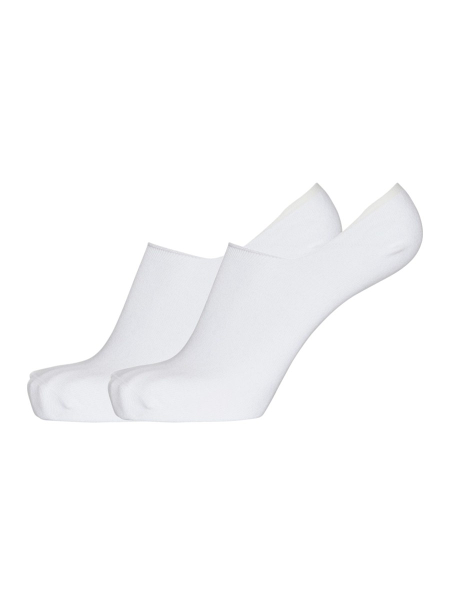 Damen Knowledge Cotton Apparel | Knowledge Cotton Apparel Willow 2 Pack Footie Socks Bright White | 38-42