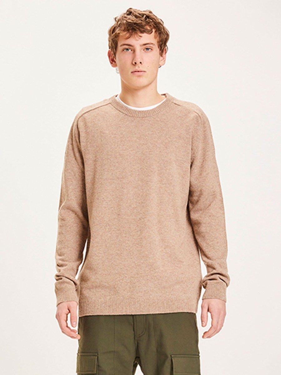 Herren Knowledge Cotton Apparel | Knowledge Cotton Field O-Neck Knit Kelp | S