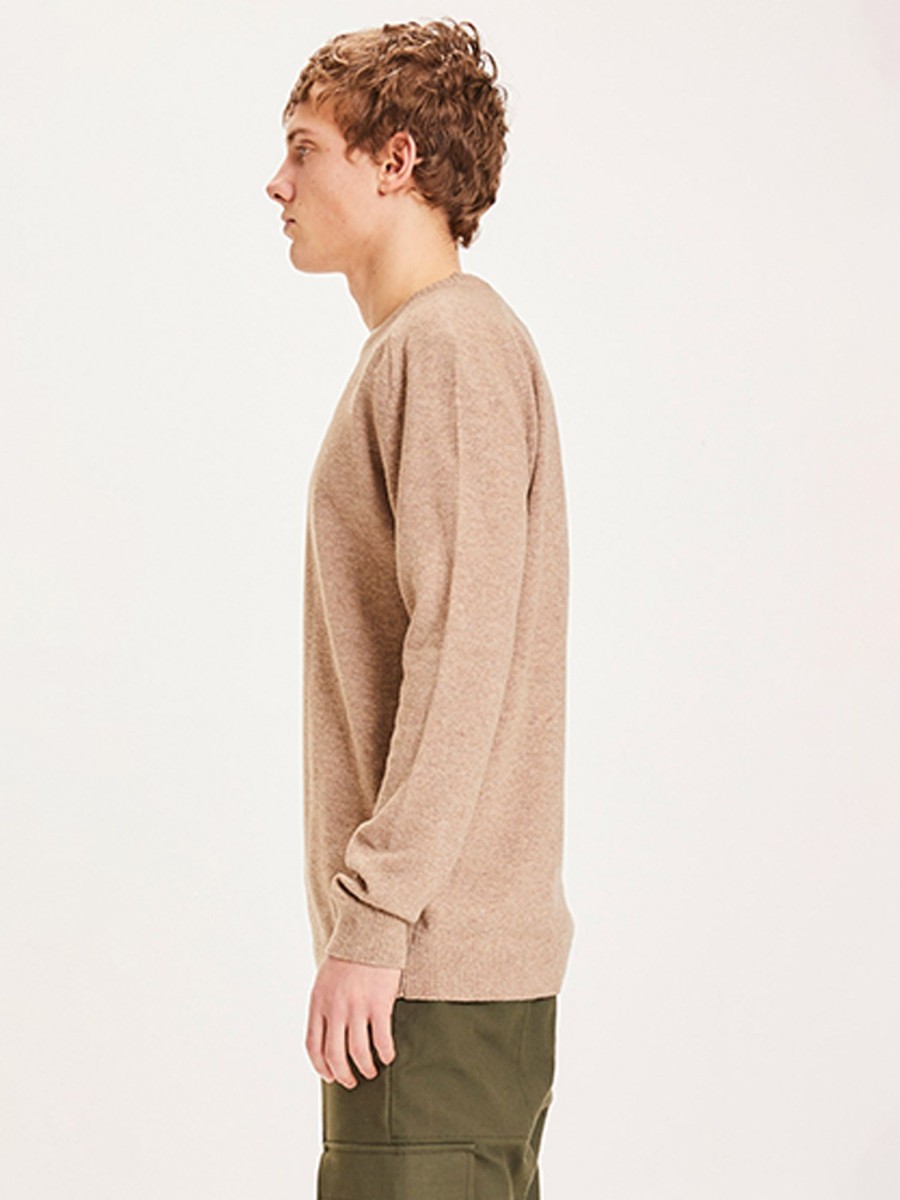 Herren Knowledge Cotton Apparel | Knowledge Cotton Field O-Neck Knit Kelp | S