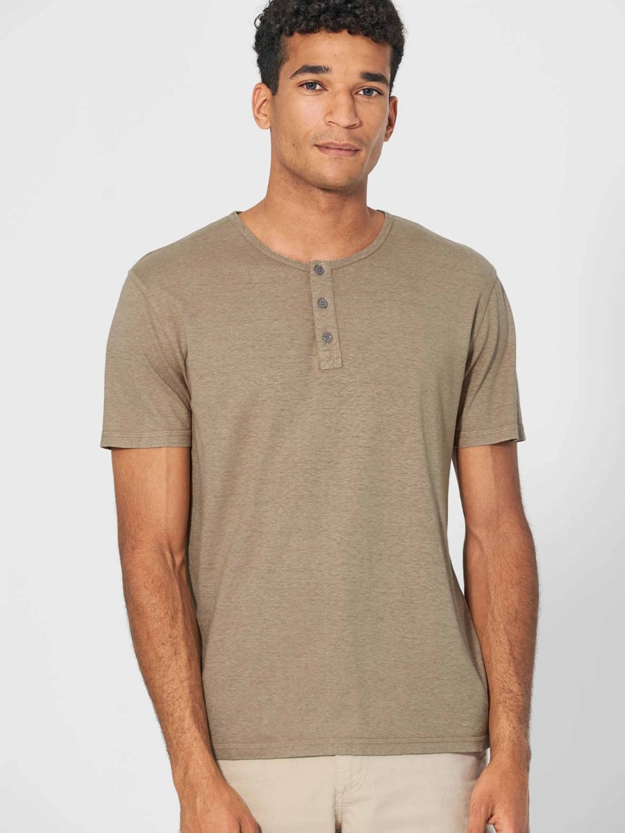 Herren HempAge | Hempage Solides Henley Grit | L