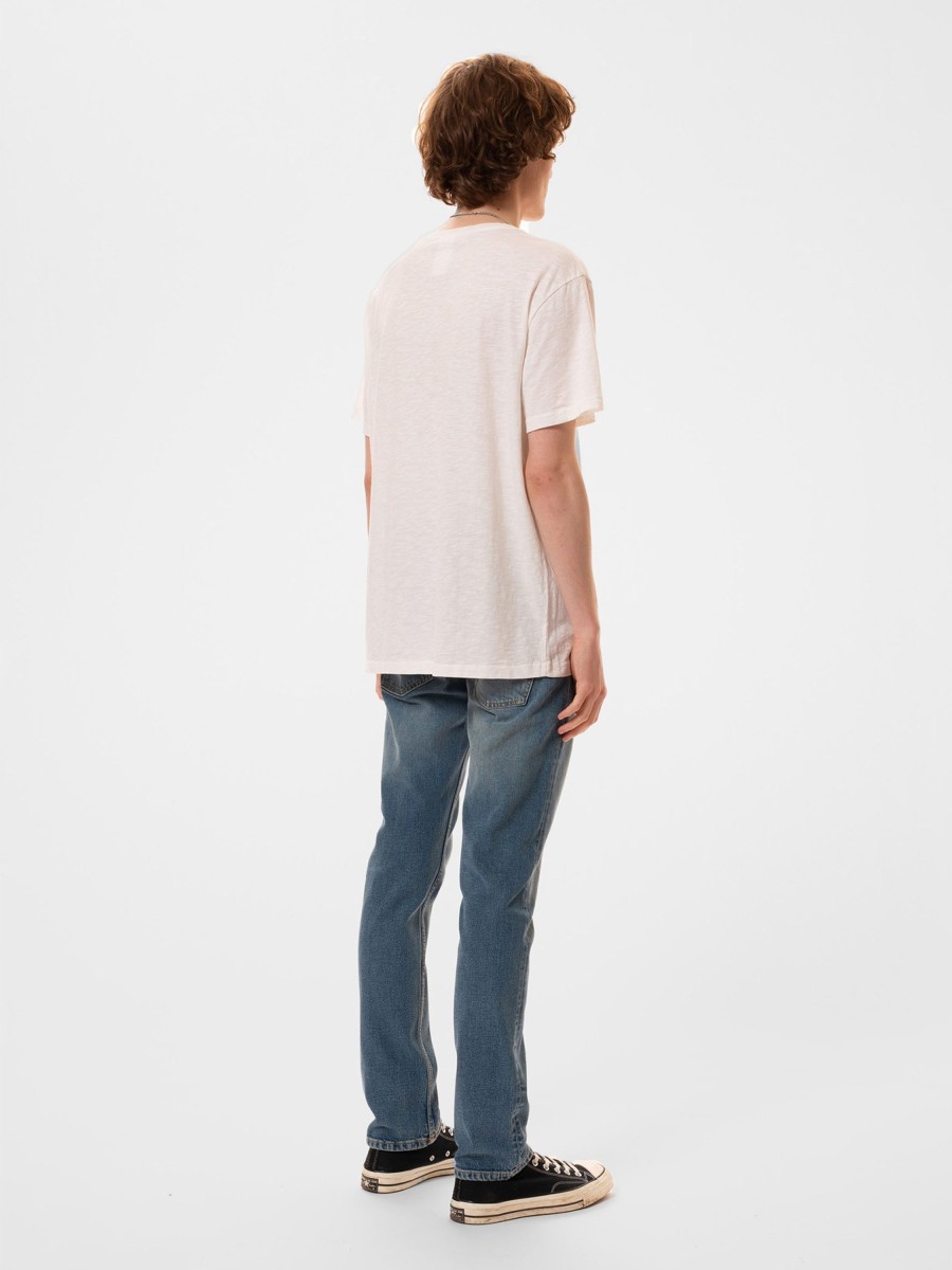 Herren Nudie Jeans | Nudie Jeans Roffe Offwhite | M