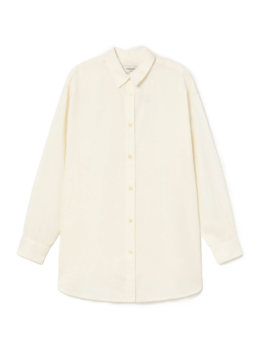 Damen Thinking MU | Thinking Mu Hemp Gia Oversize Blouse White | Xs