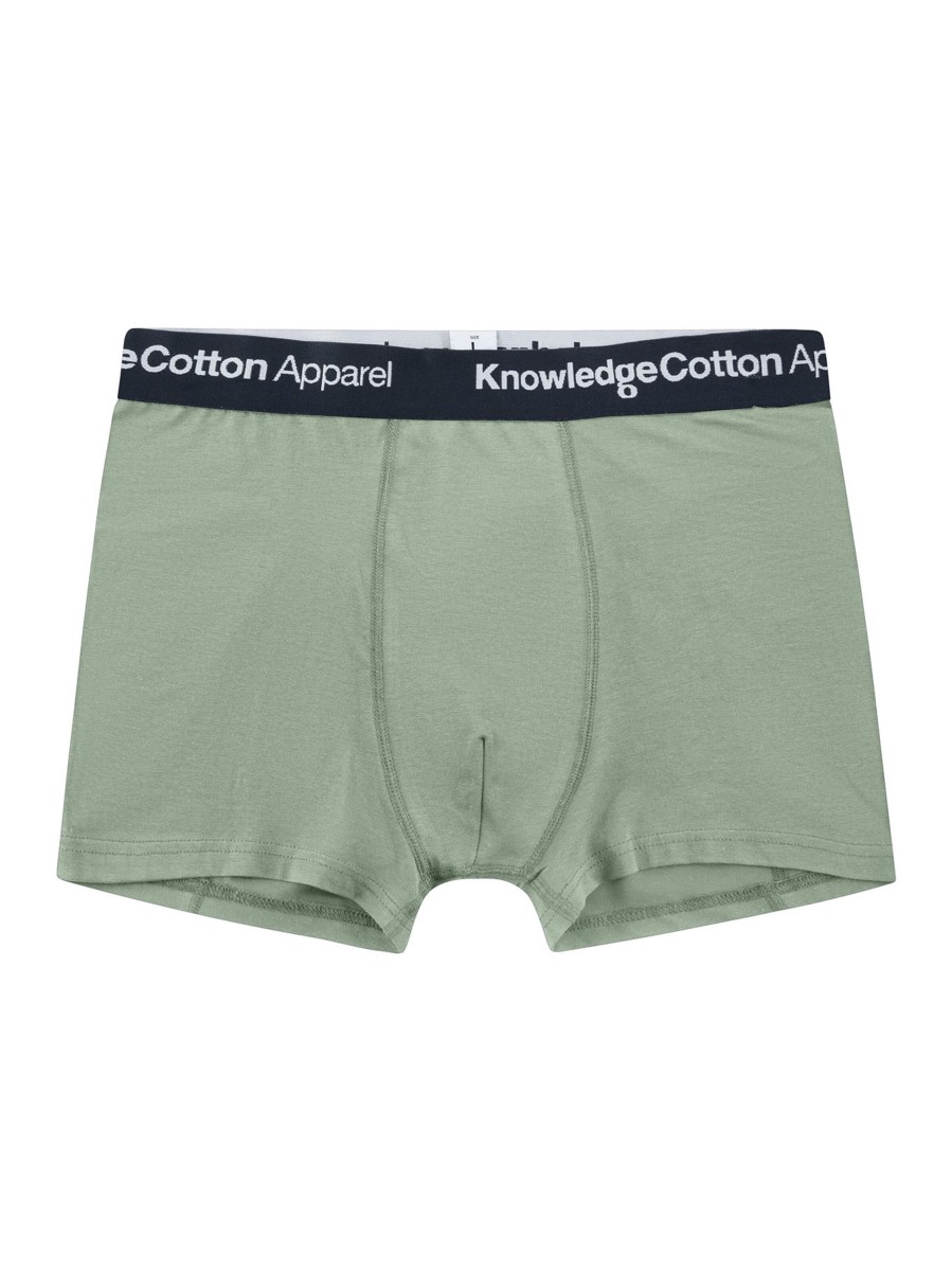 Herren Knowledge Cotton Apparel | Knowledge Cotton Apparel 3-Pack Underwear Lily Pad | S