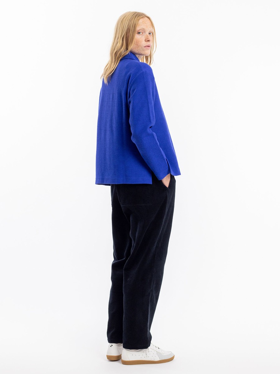 Damen Rotholz | Rotholz Relaxed Polo Sweatshirt Cobalt | Xs