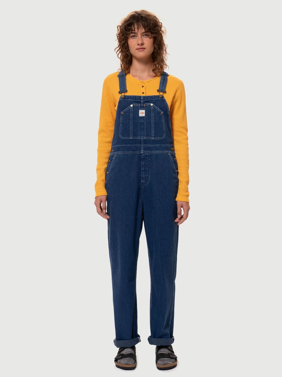 Damen Nudie Jeans | Nudie Jeans Astrid Denim Dungarees Ud Blue | Xs