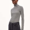 Damen ARMEDANGELS | Graziliaa Stripes Black - Off White | S