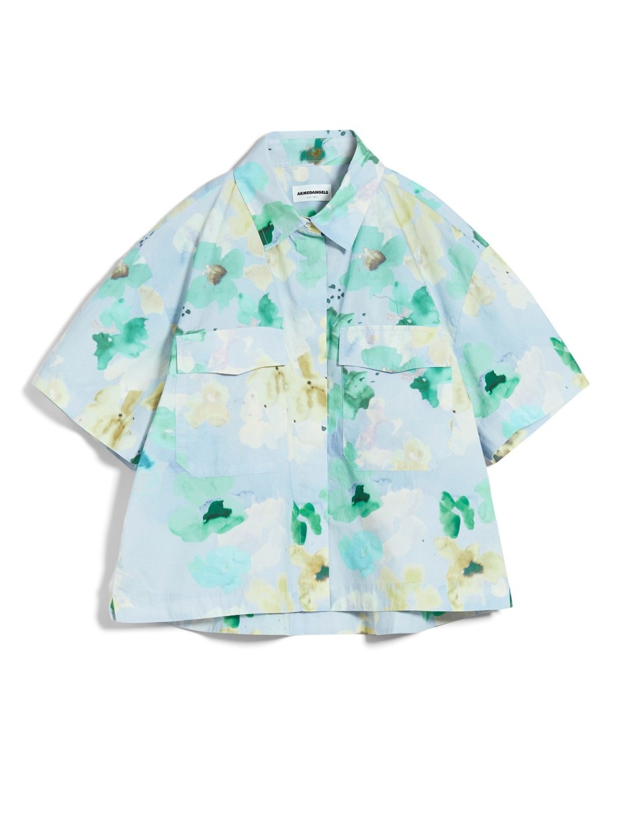 Damen ARMEDANGELS | Armedangels Elianaa Aqua Floral Morning Sky | S