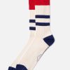 Herren Nudie Jeans | Nudie Jeans Rib Socks Off White | Onesize