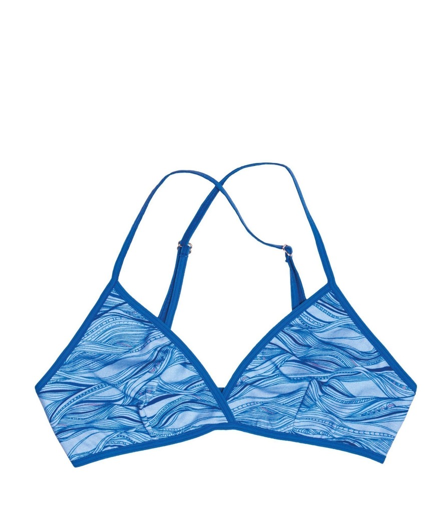 Damen VATTER | Vatter Triangle Bra Fine Frida Blue Waves Xs