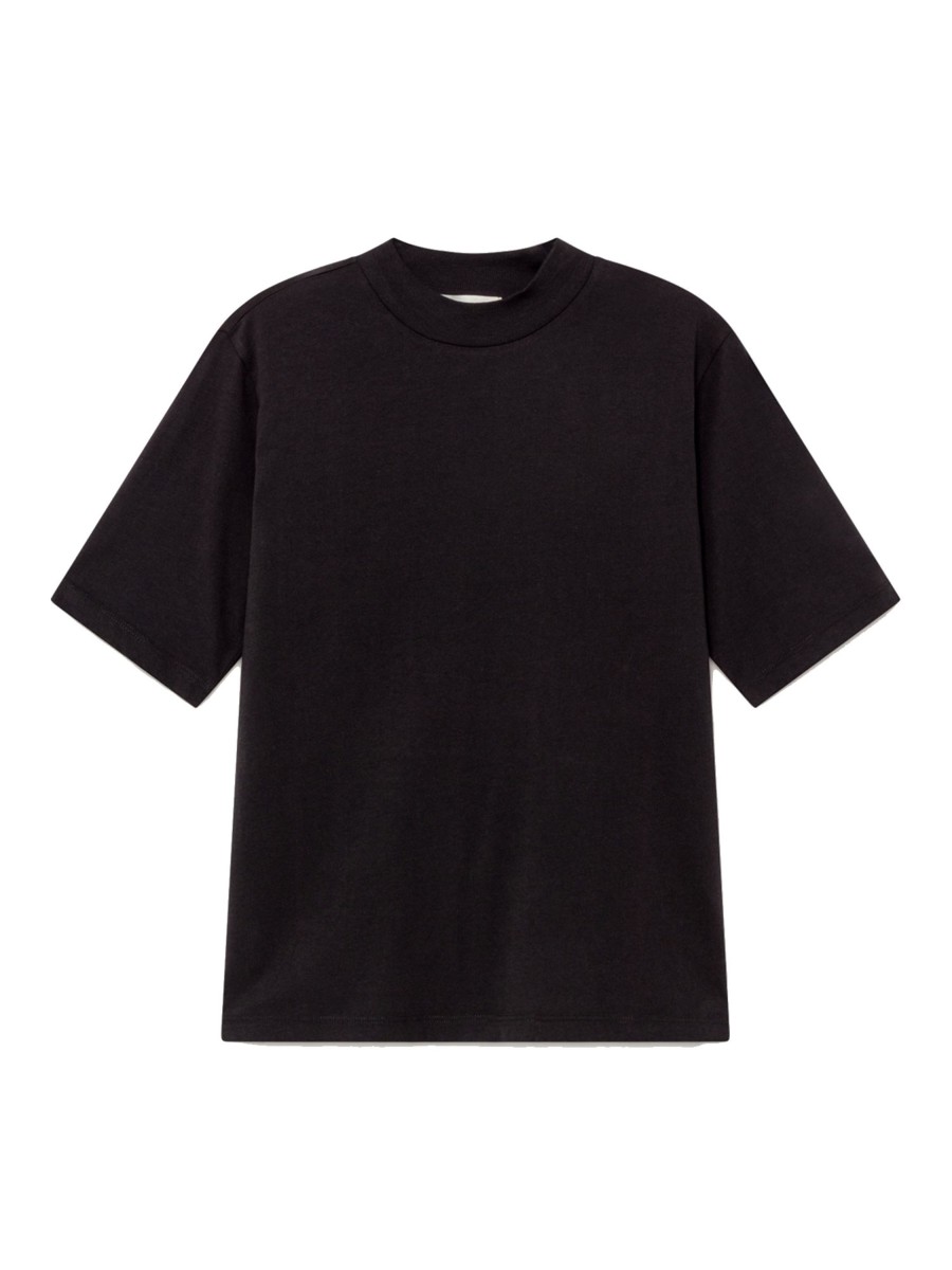 Damen Thinking MU | Thinking Mu Basic Mock T-Shirt Black | Xl