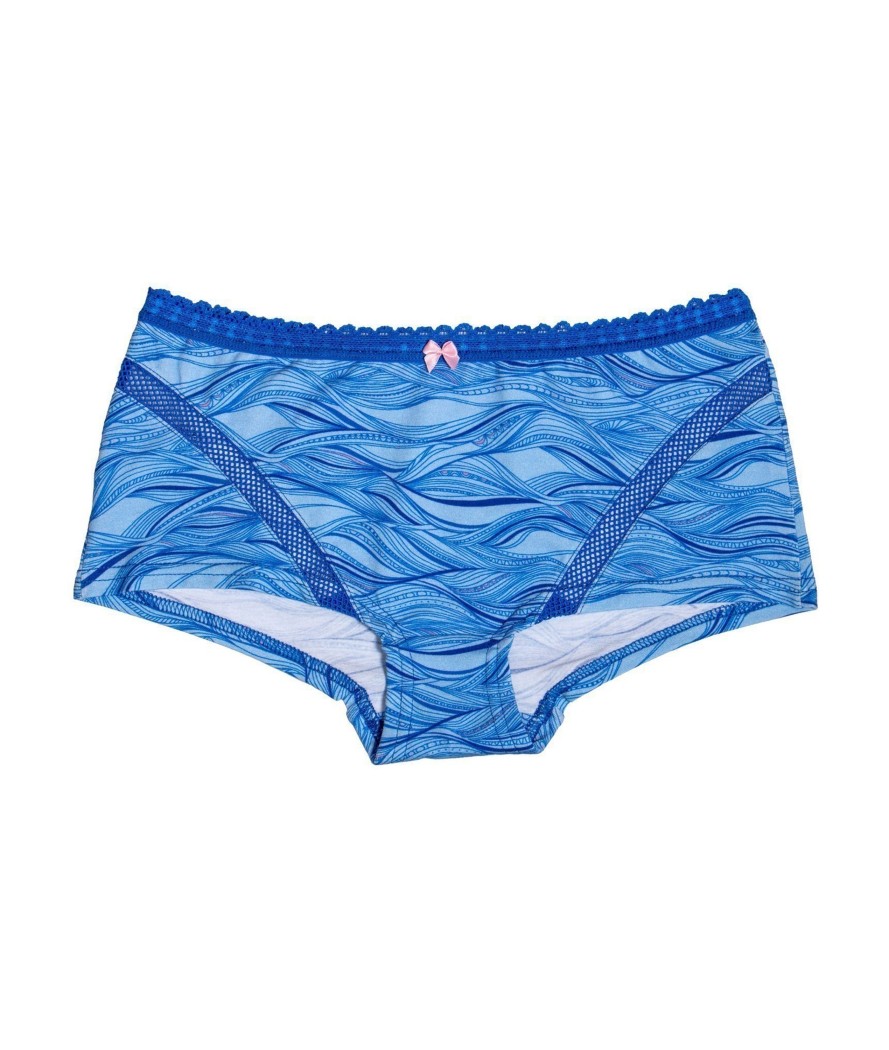 Damen VATTER | Vatter Boy Short Easy Emma Blue Waves Xs