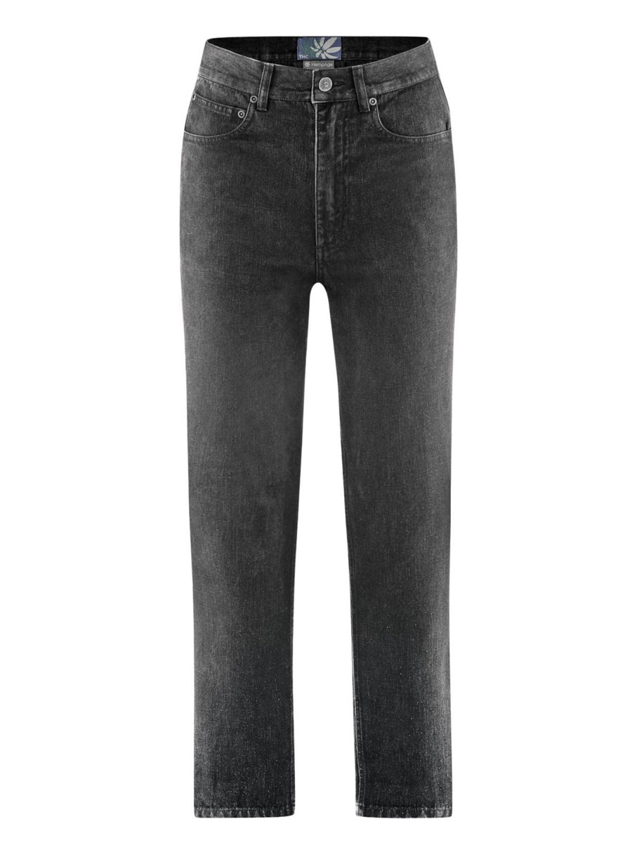 Damen HempAge | Hempage Black Denim Jeans Black | Xs