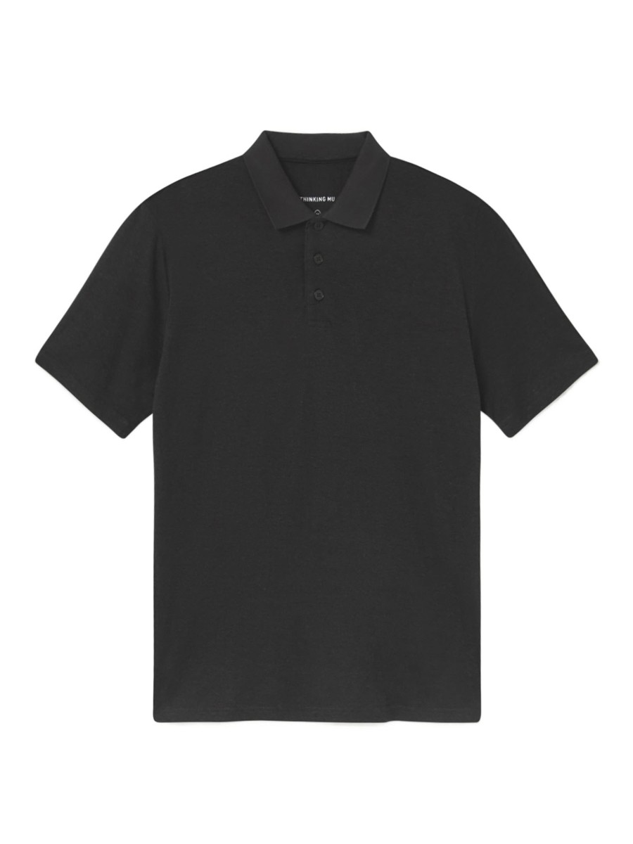 Herren Thinking MU | Thinking Mu Hemp Polo Black | L