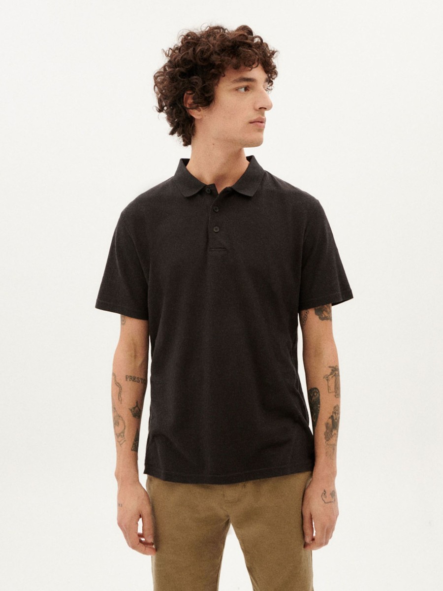 Herren Thinking MU | Thinking Mu Hemp Polo Black | L