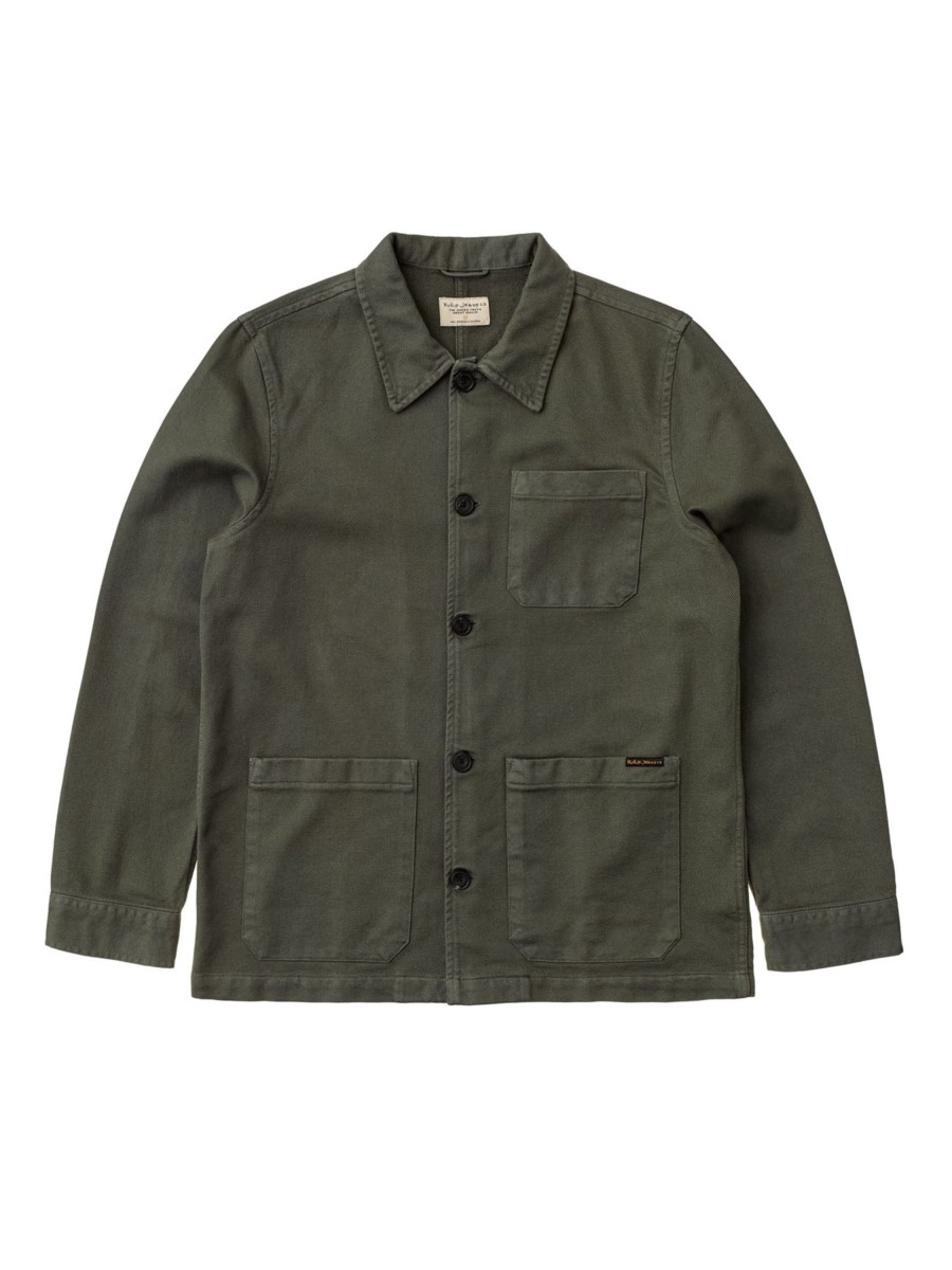 Herren Nudie Jeans | Nudie Jeans Barney Worker Jacket Olive | S