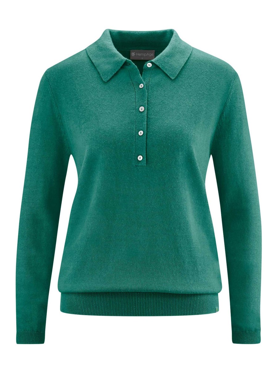 Damen HempAge | Hempage Polo Knit Jungle | M