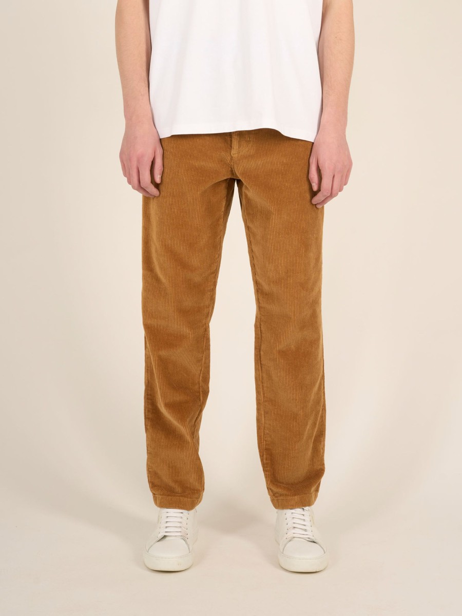 Herren Knowledge Cotton Apparel | Regular 8-Wales Corduroy Pant Brown Sugar | 31/32