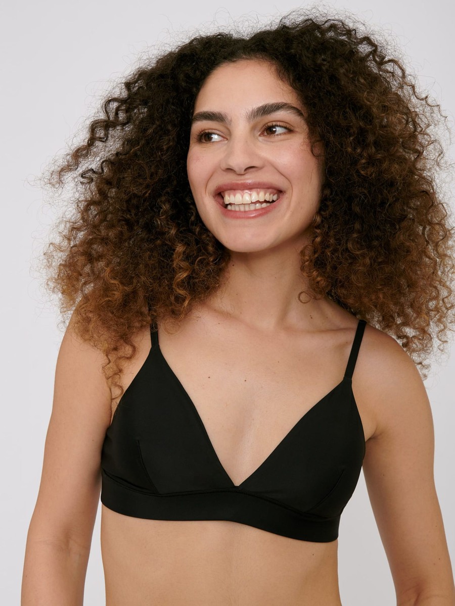 Damen Organic Basics | Organic Basics Re-Swim Bikini Top Black | Xs