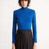 Damen Thinking MU | Rib Aine Top L/S Blue | L