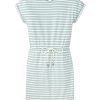 Damen recolution | Recolution Jersey Dress Vanilla Stripes Peppermint Green | L