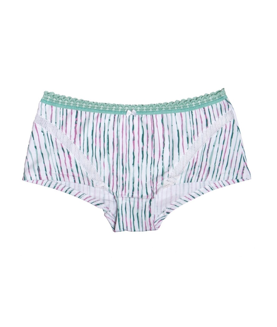 Damen VATTER | Vatter Boy Short Easy Emma Mint Stripes Xs