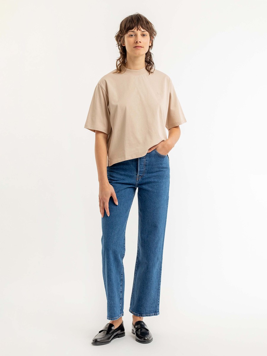 Damen Rotholz | Rotholz Cropped Rights T-Shirt Oatmeal | M