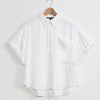 Damen NINE TO FIVE | Short Shirt #Aver White | S