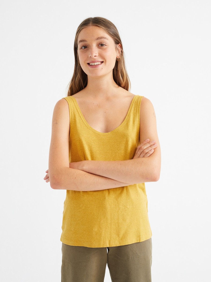 Damen Thinking MU | Thinking Mu Hemp Tank Top Mustard | Xs